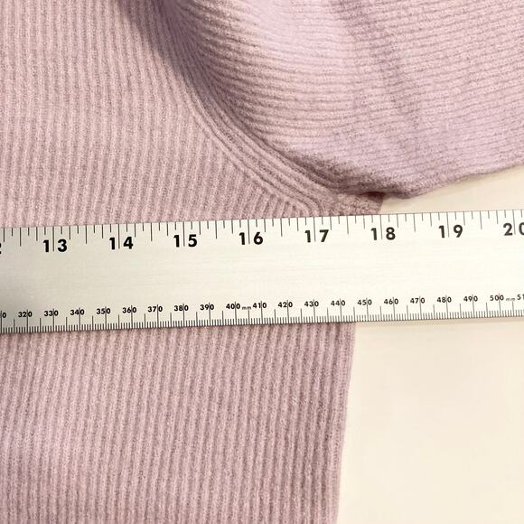 NWOT BABATON Sweater M Lilac Wool Linen Balloon-Long-Sl”Column Heather Mauve - Picture 8 of 10